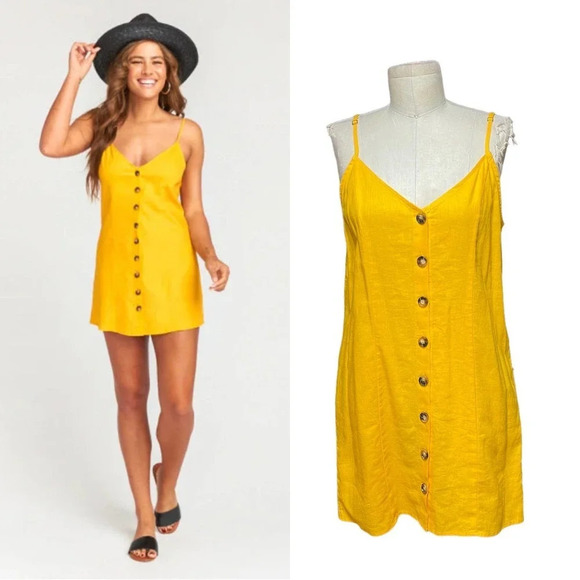 Show Me Your Mumu Remington Dress Canary Yellow Size Small‎ - Picture 1 of 9